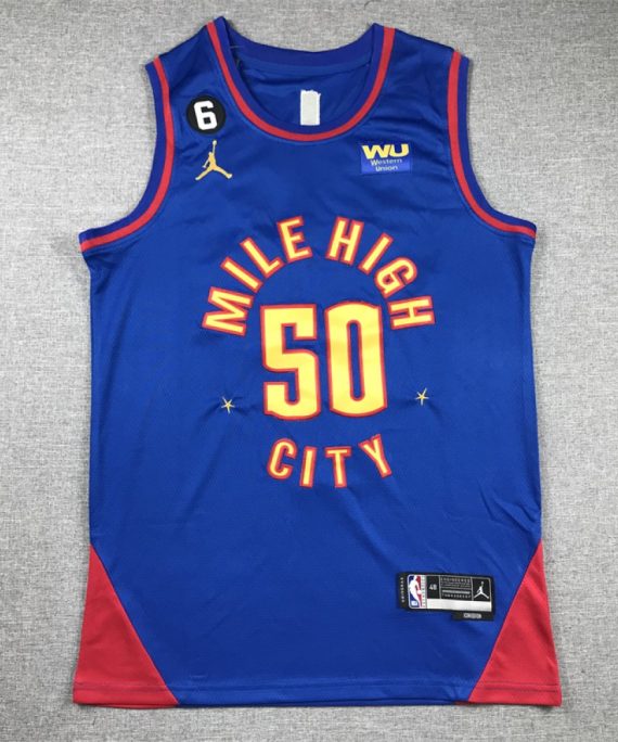 Camiseta Aaron Gordon #50 Denver Nuggets 2023 Azul Statement Edition