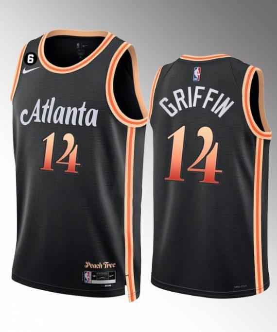 Camiseta AJ Griffin #14 Atlanta Hawks 2023 City Edition Negro