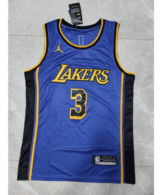 Camiseta Anthony Davis #3 Los Angeles Lakers 22/23 Púrpura