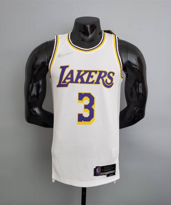 Camiseta Anthony Davis #3 Los Angeles Lakers Edición 75 Aniversario Blanco