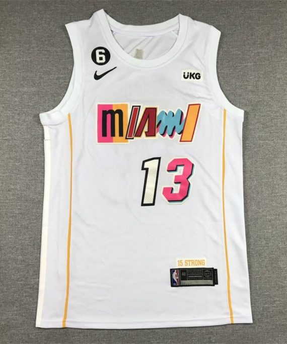 Camiseta Bam Adebayo #13 Miami Heat 2023 Blanco City Edition