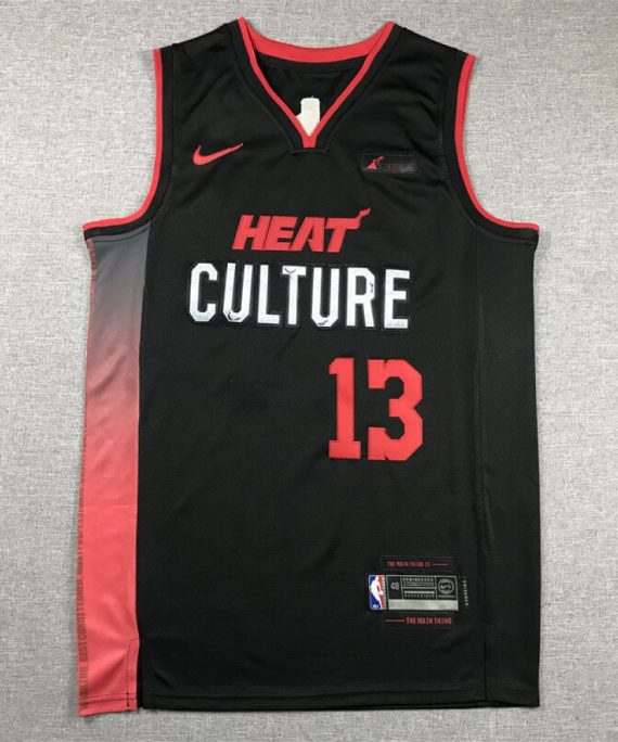 Camiseta Bam Adebayo #13 Miami Heat 2024 Negro City Edition