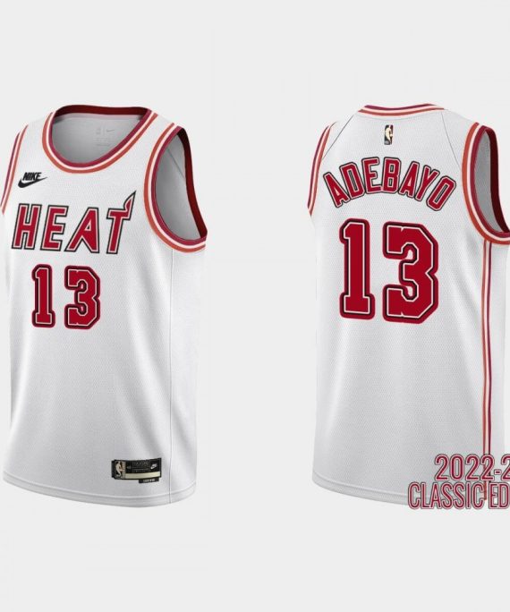 Camiseta Bam Adebayo #13 Miami Heat 22/23 Blanco Classic Edition