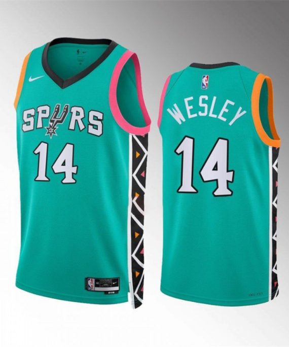 Camiseta Blake Wesley #14 San Antonio Spurs 2023 Verde City Edition