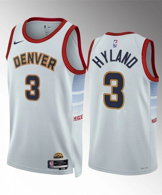 Camiseta Bones Hyland #3 Denver Nuggets 2023 Blanco City Edition