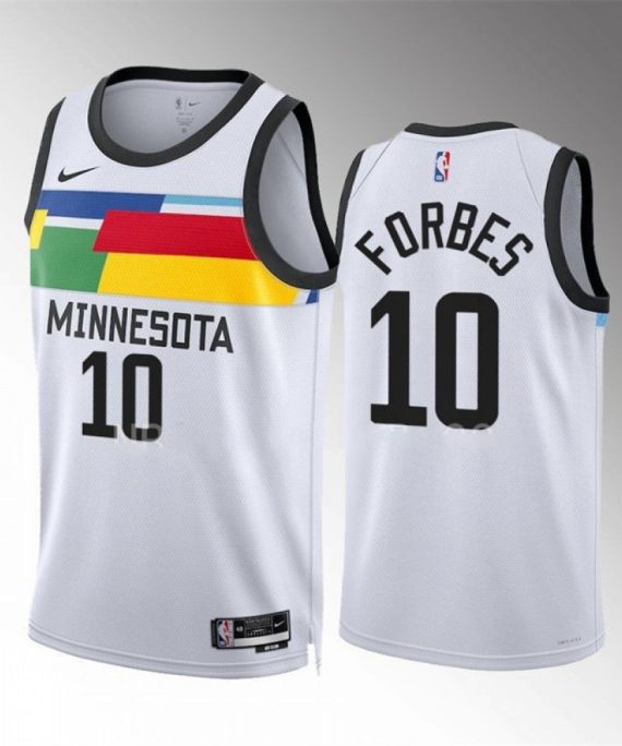 Camiseta Bryn Forbes #10 Minnesota Timberwolves 2023 Blanco City Edition