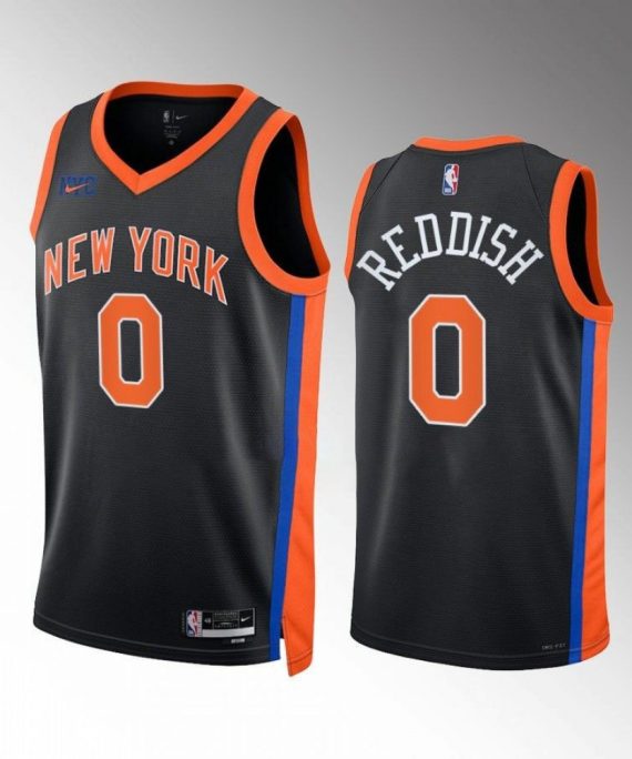 Camiseta Cameron Reddish #0 New York Knicks 2022-23 City Edition Negro