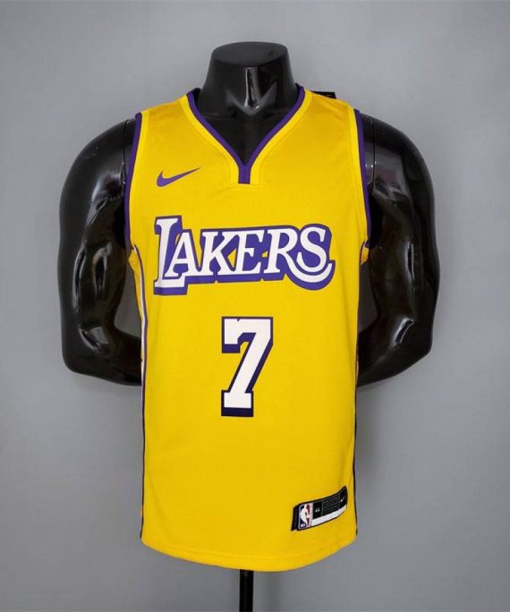 Camiseta Carmelo Anthony #7 Los Angeles Lakers City Edition Amarillo