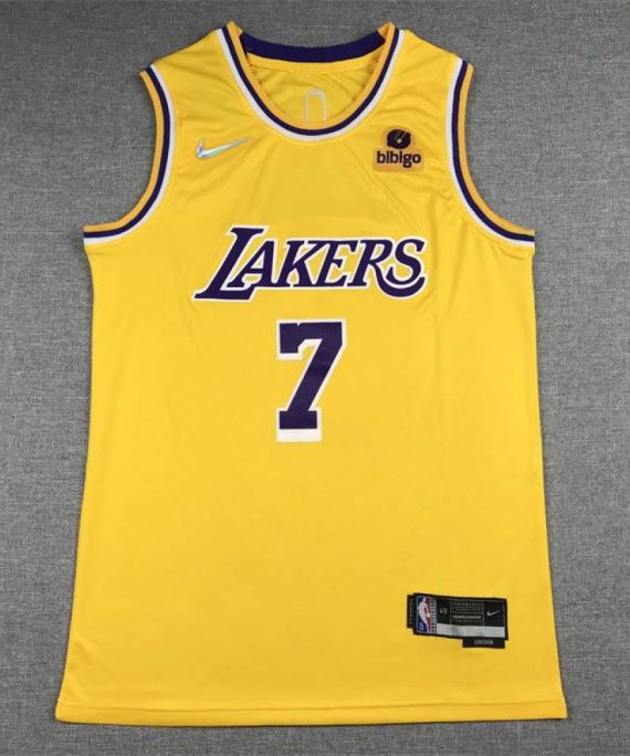 Camiseta Carmelo Anthony #7 Los Angeles Lakers Icon Nuevo Cuello Redondo Amarillo