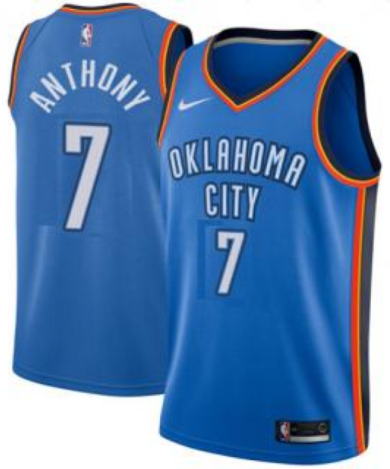 Camiseta Carmelo Anthony #7 Oklahoma City Thunder 17/18 Azul Icon
