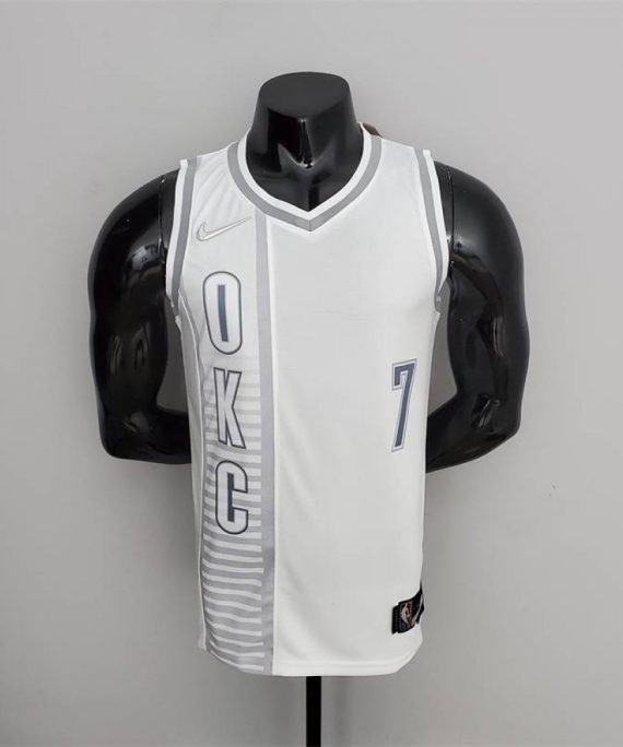 Camiseta Carmelo Anthony #7 Oklahoma City Thunder Edición 75 Aniversario 2022 City Edition Blanco