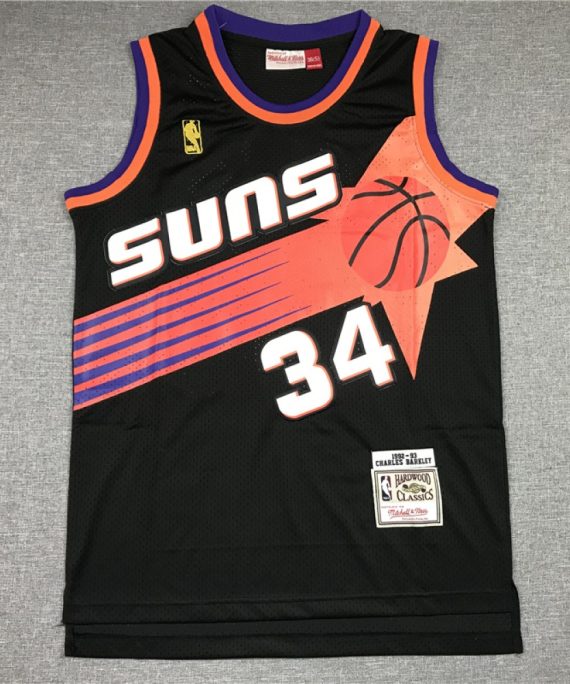 Camiseta Charles Barkley #34 Phoenix Suns Nrgro Etiqueta de Oro