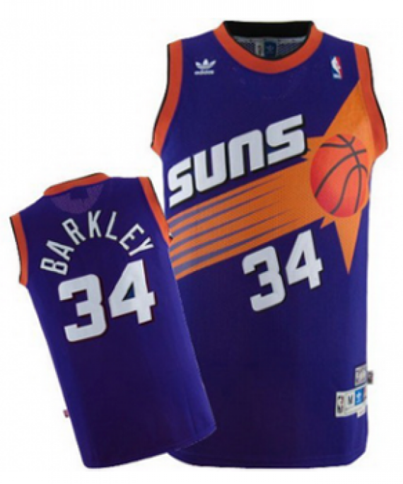 Camiseta Charles Barkley #34 Phoenix Suns Púrpura