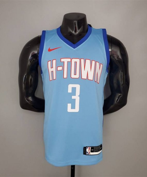 Camiseta Chris Paul #3 Houston Rockets 2021 City Edition Azul