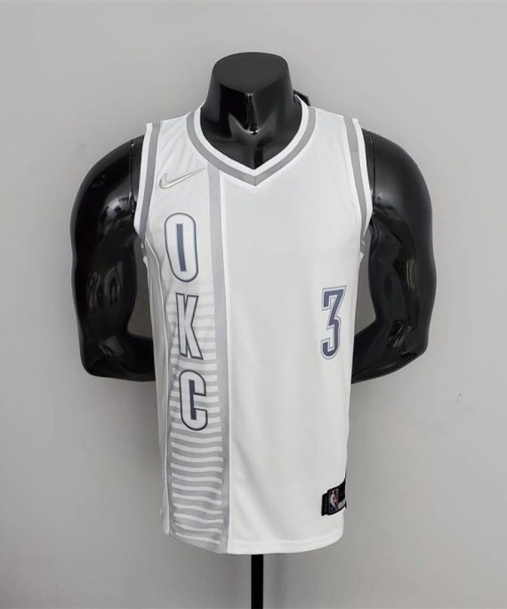 Camiseta Chris Paul #3 Oklahoma City Thunder Edición 75 Aniversario 2022 City Edition Blanco