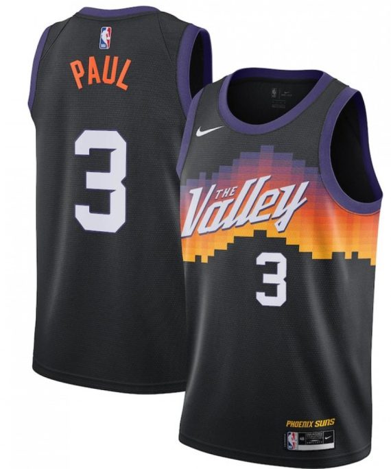 Camiseta Chris Paul #3 Phoenix Suns 2020/21 Negro City Edition