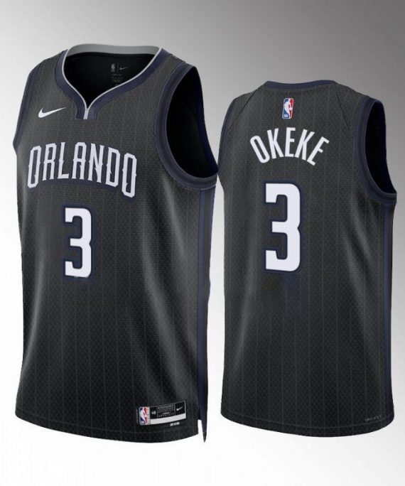 Camiseta Chuma Okeke #3 Orlando Magic 2022-23 City Edition Negro