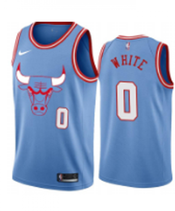 Camiseta Coby White #0 Chicago Bulls 2019/20 Azul City Edition