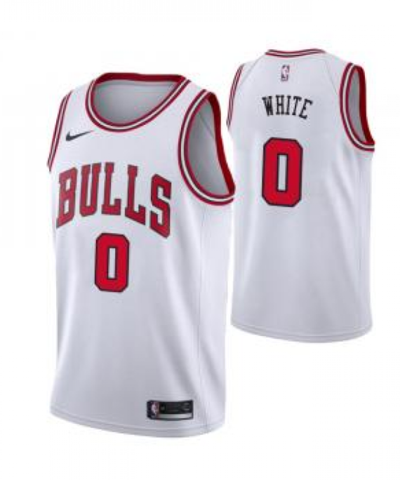 Camiseta Coby White #0 Chicago Bulls Blanco Association Edition