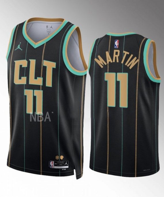 Camiseta Cody Martin #11 Charlotte Hornets 2022-23 City Edition Negro