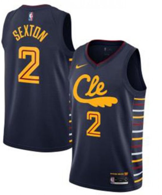 Camiseta Collin Sexton #2 Cleveland Cavaliers 2019/20 Azul City Edition