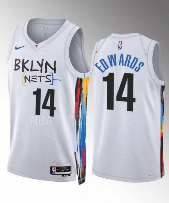 Camiseta Kessler Eowards #14 Brooklyn Nets 2022-23 City Edition Blanco