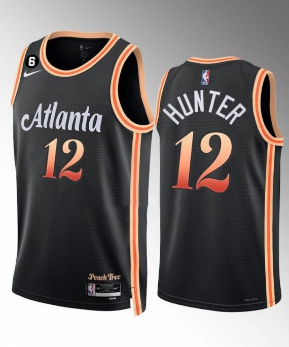 Camiseta De'Andre Hunter #12 Atlanta Hawks 2023 City Edition Negro