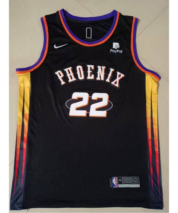 Camiseta Deandre Ayton #22 Phoenix Suns 2022 Edición 75 Aniversario City Edition Negro