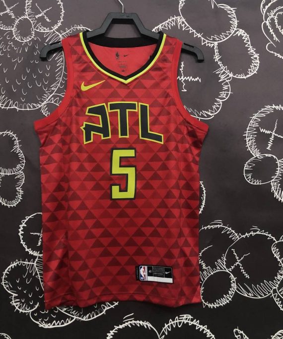 Camiseta Dejounte Murray #5 Atlanta Hawks 18/19 Rojo Icon Edition