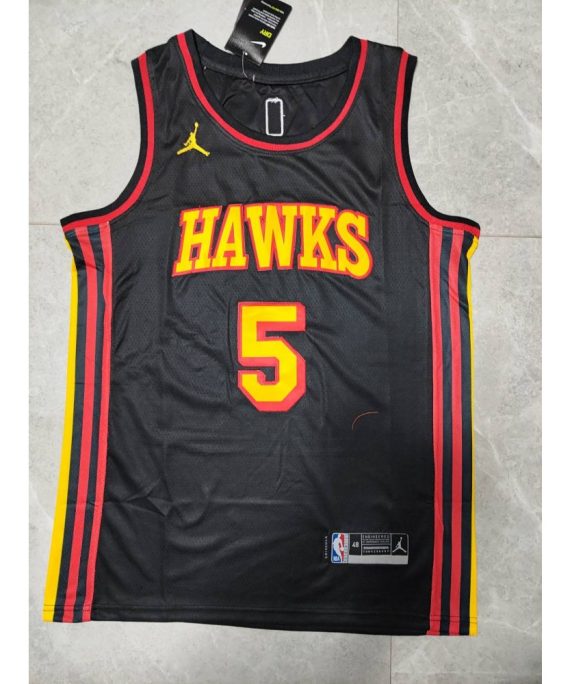 Camiseta Dejounte Murray #5 Atlanta Hawks 22/23 Negro