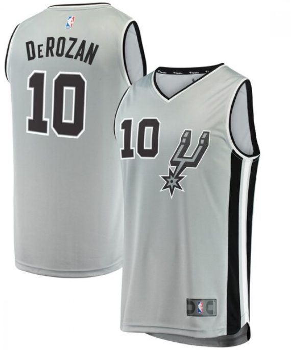 Camiseta DeMar DeRozan #10 San Antonio Spurs 17/18 Gris Statement Edition
