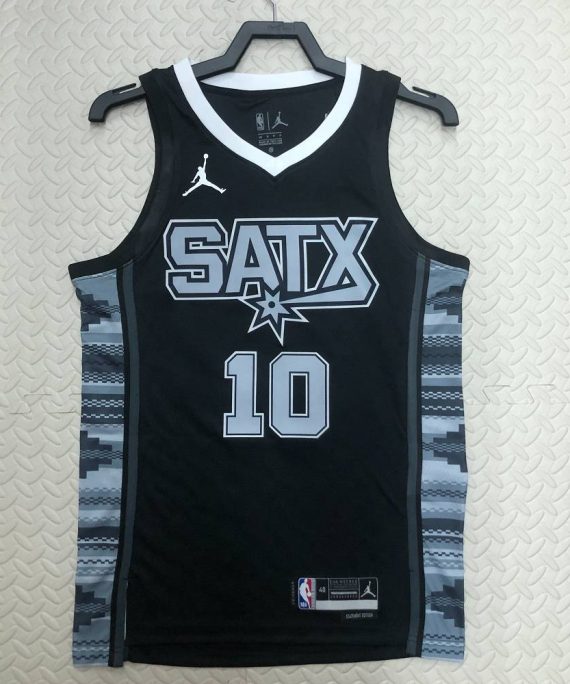 Camiseta DeMar DeRozan #10 San Antonio Spurs 2023 Negro