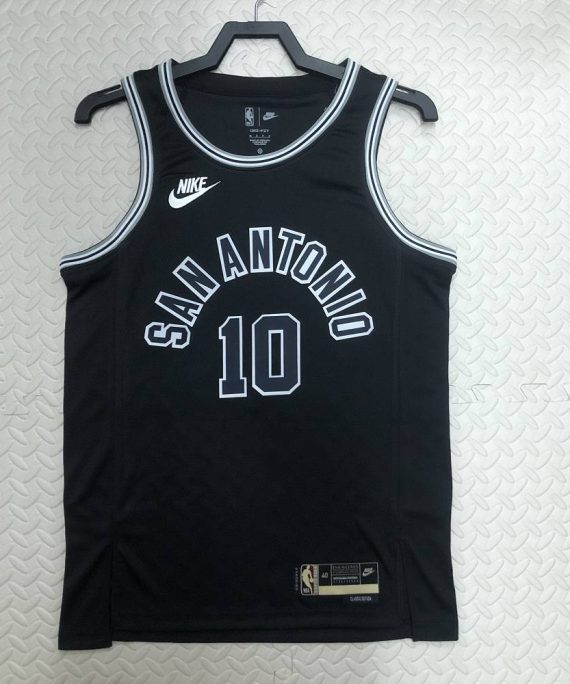 Camiseta DeMar DeRozan #10 San Antonio Spurs 2023 Negro Classic Edition
