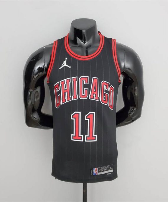 Camiseta DeMar DeRozan #11 Chicago Bulls Edición 75 Aniversario Jordan Negro
