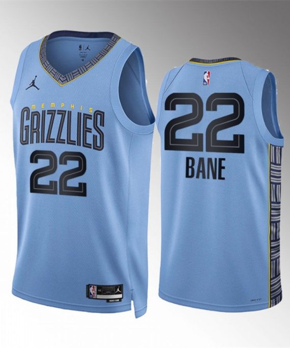 Camiseta Desmond Bane #22 Memphis Grizzlies 2023 Azul Statement Edition