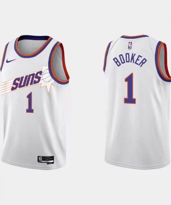 Camiseta Devin Booker #1 Phoenix Suns 22/23 Blanco