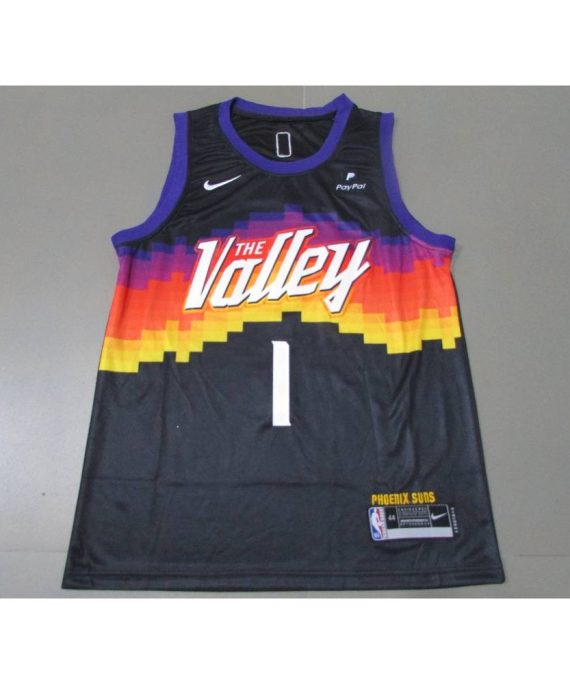 Camiseta Devin Booker #1 Phoenix Suns City Edition Negro