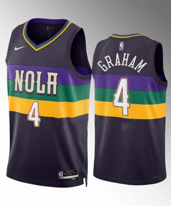 Camiseta Devonte' Graham #4 New Orleans Pelicans 2023 Púrpura City Edition