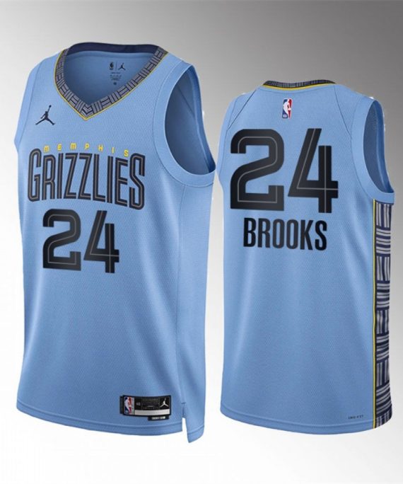 Camiseta Dillon Brooks #24 Memphis Grizzlies 2023 Azul Statement Edition