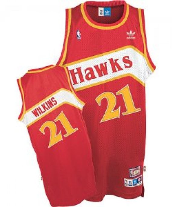 Camiseta Dominique Wilkins #21 Atlanta Hawks 1986/87 Rojo Classic Edition