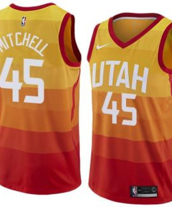 Camiseta Donovan Mitchell #45 Utah Jazz 17/18 Amarillo City Edition
