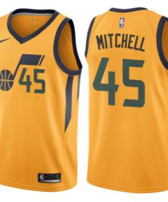Camiseta Donovan Mitchell #45 Utah Jazz 17/18 Amarillo Statement Edition