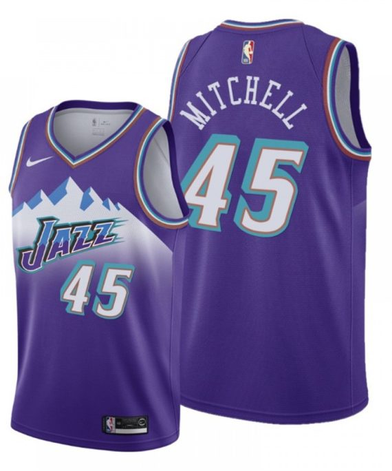 Camiseta Donovan Mitchell #45 Utah Jazz Púrpura Snow Mountain Edition