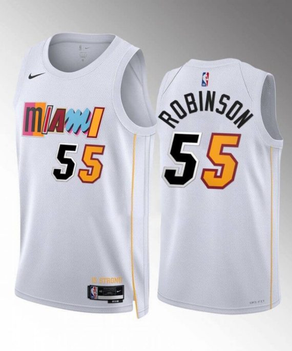Camiseta Duncan Robinson #55 Miami Heat 22/23 Blanco City Edition