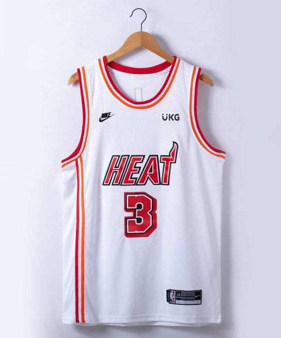 Camiseta Dwyane Wade #3 Miami Heat 2023 Blanco Icon Edition