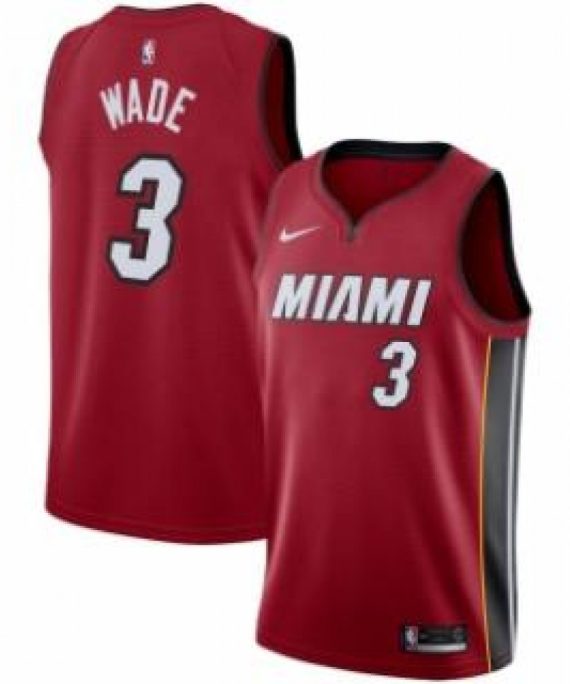Camiseta Dwyane Wade #3 Miami Heat 17/18 Rojo Statement Edition