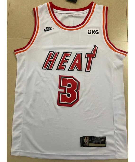 Camiseta Dwyane Wade #3 Miami Heat 2022 Blanco Fan Edition