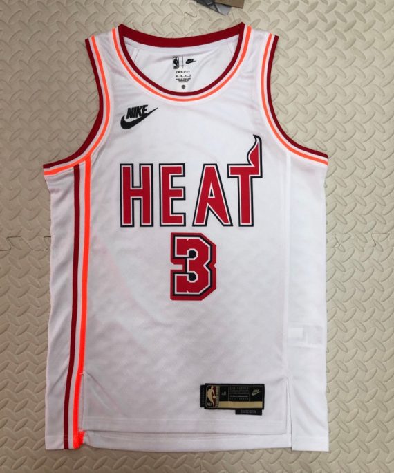 Camiseta Dwyane Wade #3 Miami Heat 2023 Classic Edition Blanco