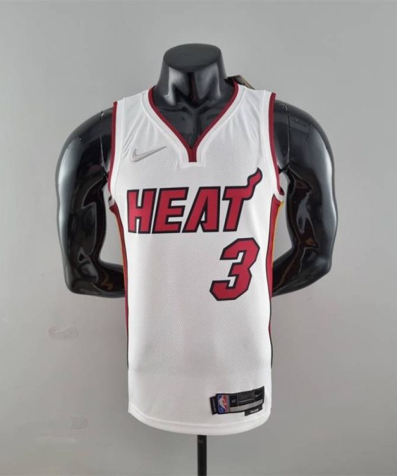 Camiseta Dwyane Wade #3 Miami Heat Edicion 75 Aniversario Blanco