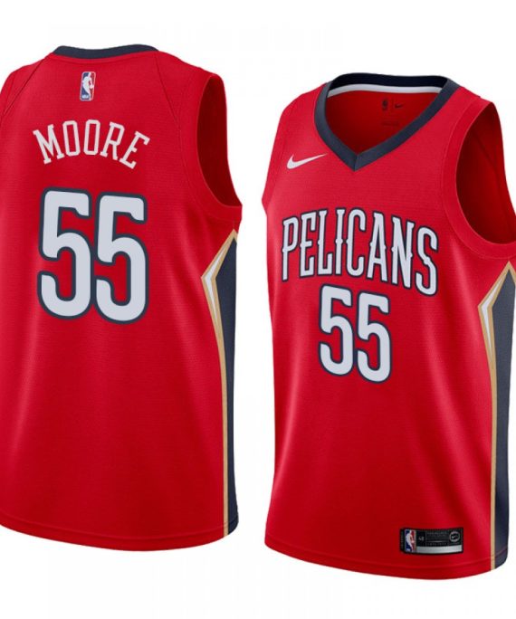 Camiseta E'Twaun Moore #55 New Orleans Pelicans Rojo